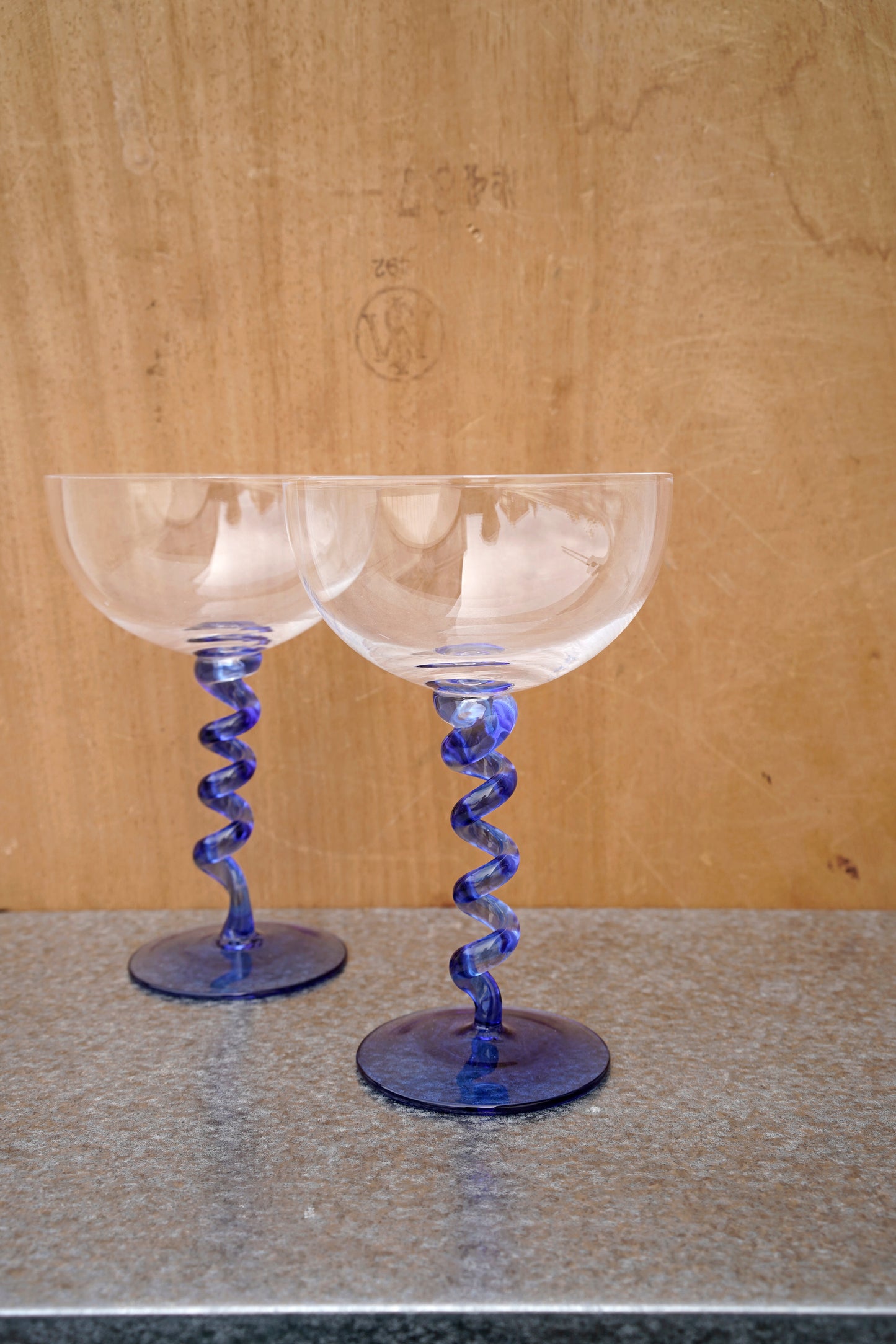 Spiralglas Blå, 2-pack