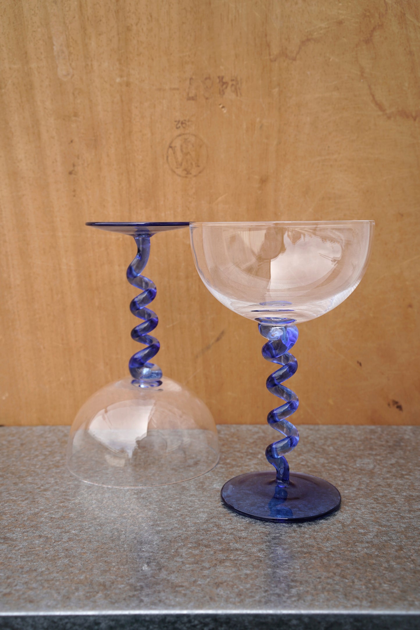 Spiralglas Blå, 2-pack