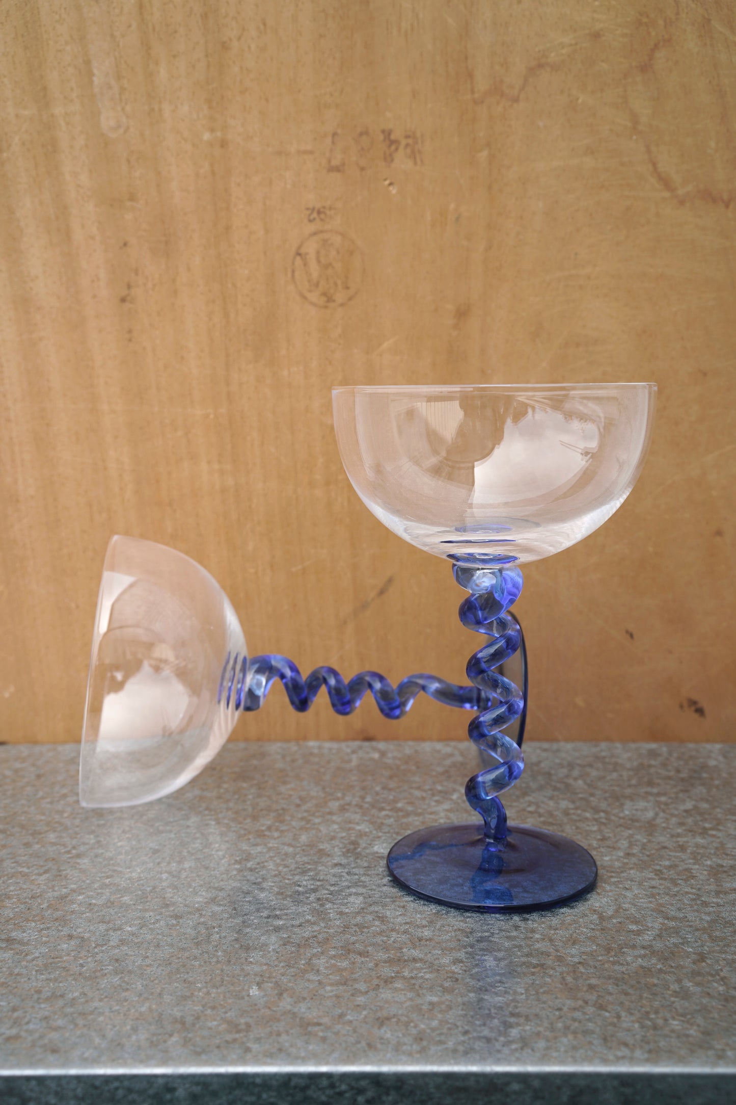 Spiralglas Blå, 2-pack